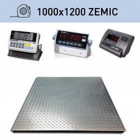 Platformas svari 1000x1200mm ZEMIC, krāsots tērauds, ar indikatoru pēc izvēlēs