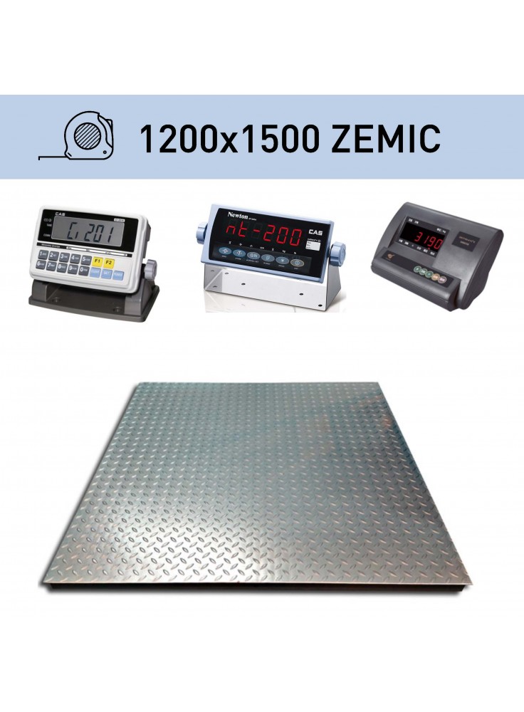 Platformas svari 1200x1500mm ZEMIC, krāsots tērauds, ar indikatoru pēc izvēlēs